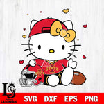 Iowa State Cyclones Cute Hello Kitty Football Svg Eps Dxf Png File, NCAA svg, Digital Download, Instant Download