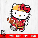 Iowa State Cyclones Cute Hello Kitty Football 9 Svg Eps Dxf Png File, NCAA svg, Digital Download, Instant Download