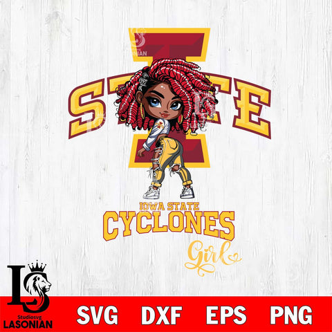 Iowa State Cyclones Fan Girl Svg Eps Dxf Png File, Digital Download, Instant Download