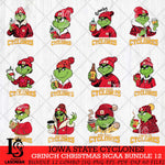 Iowa State Cyclones Grinch Christmas NCAA Bundle 12 Svg Eps Dxf Png File,Cricut files, Digital Download, Instant Download