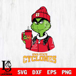 Iowa State Cyclones Grinch Football Christmas Cut Files Cricut, Svg Dxf Eps Png file, Digital download , Silhouette