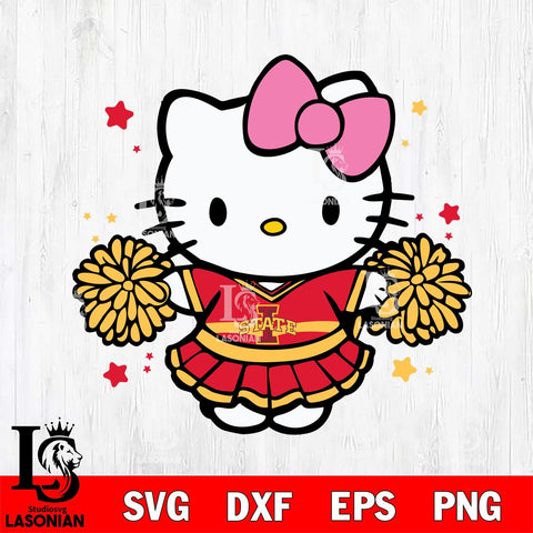 Iowa State Cyclones Hello Kitty Cheerleader 10 Svg Eps Dxf Png File, Digital Download, Instant Download