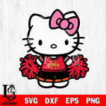 Iowa State Cyclones Hello Kitty Cheerleader 2 Svg Eps Dxf Png File, Digital Download, Instant Download