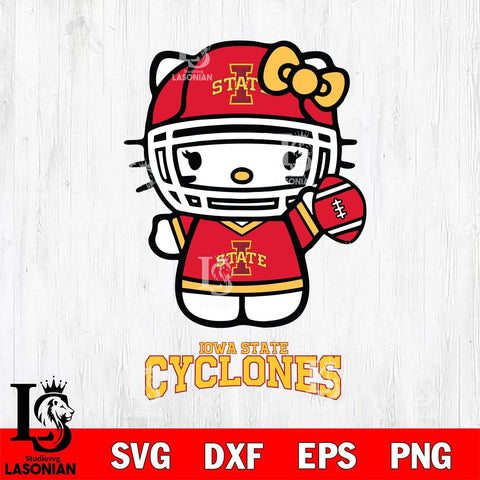 Iowa State Cyclones Hello Kitty NCAA 1 Svg Eps Dxf Png File, Digital Download, Instant Download