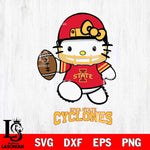 Iowa State Cyclones Hello Kitty NCAA 4 Svg Eps Dxf Png File, Digital Download, Instant Download