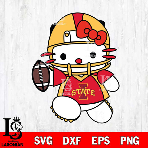 Iowa State Cyclones Hello Kitty sport 11 Svg Eps Dxf Png File, NCAA svg, Digital Download, Instant Download