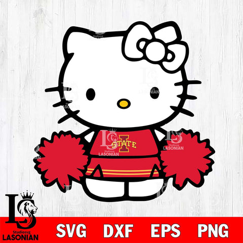 Iowa State Cyclones Hello Kitty sport 3 Svg Eps Dxf Png File, NCAA svg, Digital Download, Instant Download