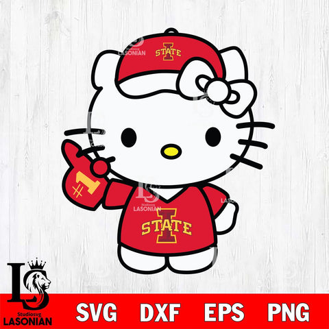 Iowa State Cyclones Hello Kitty sport 5 Svg Eps Dxf Png File, NCAA svg, Digital Download, Instant Download