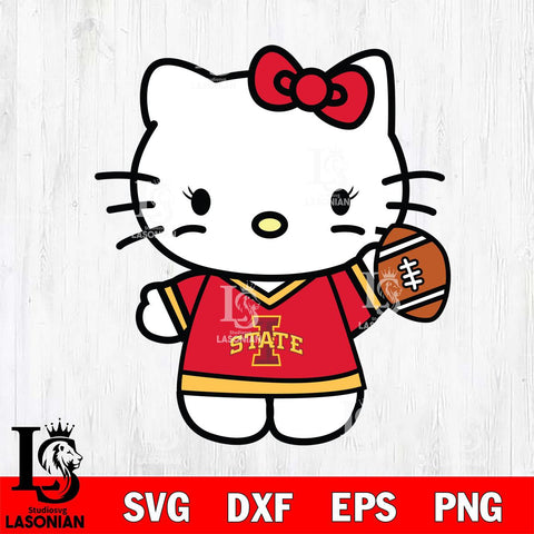 Iowa State Cyclones Hello Kitty sport 7 Svg Eps Dxf Png File, NCAA svg, Digital Download, Instant Download