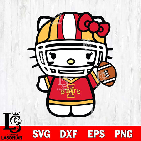 Iowa State Cyclones Hello Kitty sport 9 Svg Eps Dxf Png File, NCAA svg, Digital Download, Instant Download