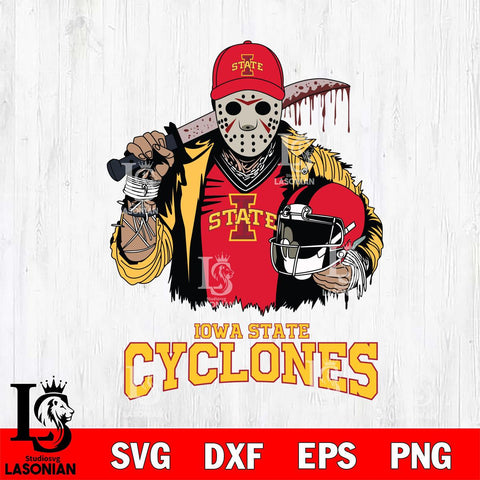 Iowa State Cyclones Jason Voorhees 2 Svg Eps Dxf Png File, Digital Download