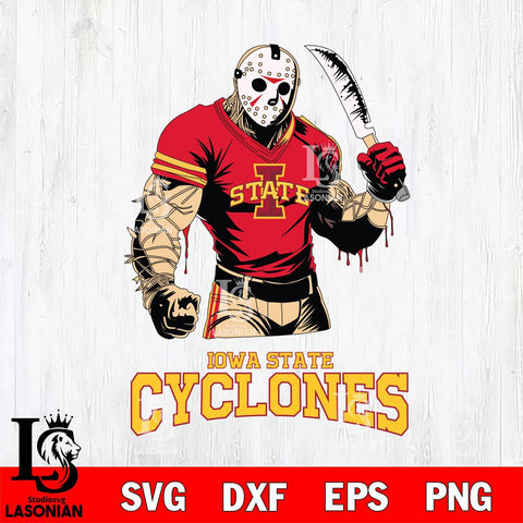 Iowa State Cyclones Jason Voorhees Svg Eps Dxf Png File, Digital Download