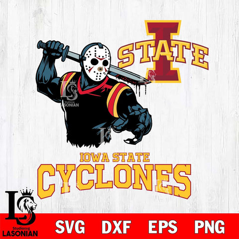 Iowa State Cyclones Jason Voorhees 5 Svg Eps Dxf Png File, Digital Download