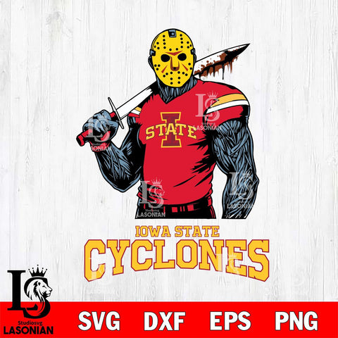 Iowa State Cyclones Jason Voorhees 7 Svg Eps Dxf Png File, Digital Download