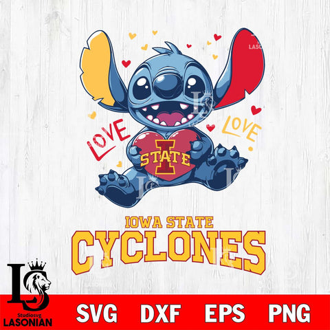 Iowa State Cyclones Love Stitch, Svg Eps Dxf Png File, Digital Download