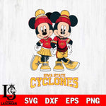 Iowa State Cyclones Mickey And Minnie Mouse Football Svg Eps Dxf Png File, NCAA svg , File Cut , Digital Download , Instant Download, Cut Svg Files