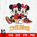 Iowa State Cyclones Mickey Minnie Mouse Football Sit Svg Eps Dxf Png File, NCAA svg , File Cut , Digital Download , Instant Download, Cut Svg Files