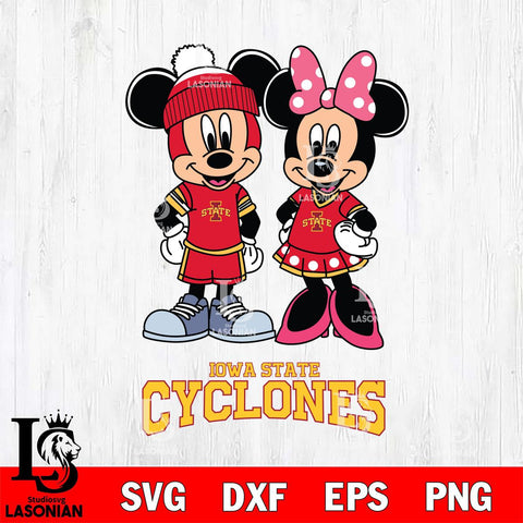 Iowa State Cyclones Mickey Minnie Mouse Pink Svg Eps Dxf Png File, NCAA svg , File Cut , Digital Download , Instant Download, Cut Svg Files