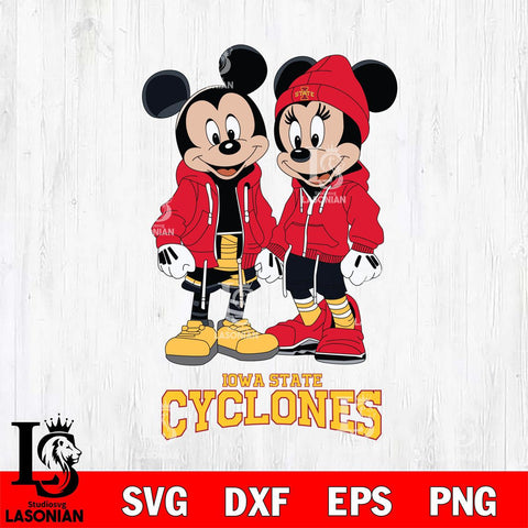 Iowa State Cyclones Mickey Minnie Mouse Rugby Svg Eps Dxf Png File, NCAA svg , File Cut , Digital Download , Instant Download, Cut Svg Files