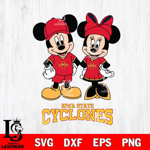 Iowa State Cyclones Mickey Minnie Rugby Svg Eps Dxf Png File, NCAA svg , File Cut , Digital Download , Instant Download, Cut Svg Files