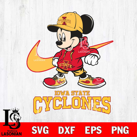 Iowa State Cyclones Mickey Mouse NIKE, Svg Eps Dxf Png File, Digital Download