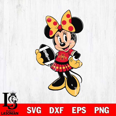 Iowa State Cyclones Minnie Mouse Svg Eps Dxf Png File, NCAA svg, Digital Download, Instant Download