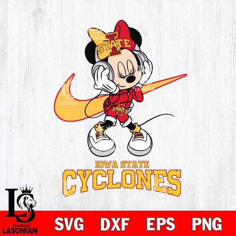 Iowa State Cyclones Minnie Mouse Dancing NIKE, Svg Eps Dxf Png File, Digital Download