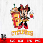 Iowa State Cyclones Minnie Mouse Fan And Coffee Svg Eps Dxf Png File, Digital Download, Instant Download