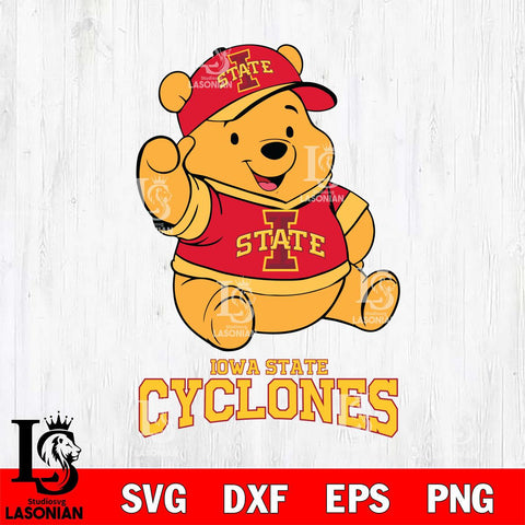 Iowa State Cyclones Pooh Bear Disney, Svg Eps Dxf Png File, Digital Download