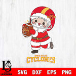 Iowa State Cyclones Santa Claus Cute Svg dxf eps png pdf file,NCAA svg,Digital Download,Cricut file