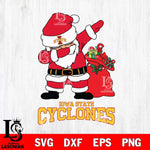 Iowa State Cyclones Santa Dabbing Christmas Svg dxf eps png pdf file,NCAA svg,Digital Download,Cricut file