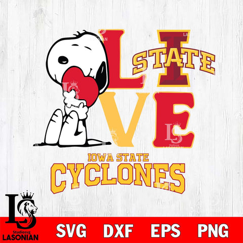 Iowa State Cyclones Snoopy Sport 10 Svg Eps Dxf Png File, Digital Download