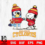 Iowa State Cyclones Snoopy & Bluey Football Svg Eps Dxf Png File,NCAA Svg Files,Chill Guy svg ,Digital Download ,Instant Download, Cricut File