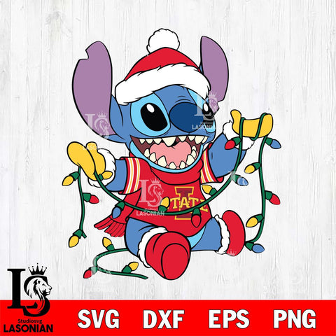 Iowa State Cyclones Stitch Christmas Lights Svg Eps Dxf Png File, Digital Download, Instant Download