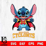 Iowa State Cyclones Stitch Vampire halloween Svg Eps Dxf Png File, NCAA svg, Digital Download, Instant Download