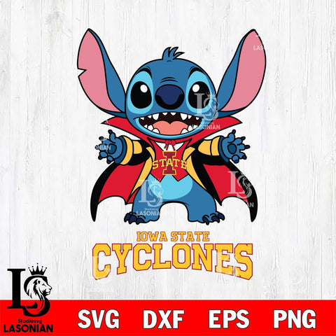 Iowa State Cyclones Stitch Vampire halloween Svg Eps Dxf Png File, NCAA svg, Digital Download, Instant Download