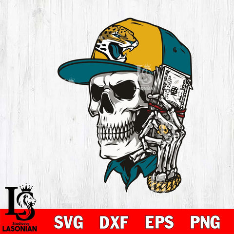 Jacksonville Jaguars Badass Man Skull SVG