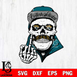 Jacksonville Jaguars Badass Skull PNG SVG