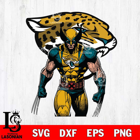 Jacksonville Jaguars Badass Wolverine Svg Eps Dxf Png File, Digital Download, Instant Download