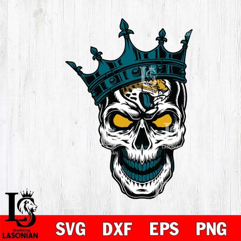 Jacksonville Jaguars Badass king Skull SVG