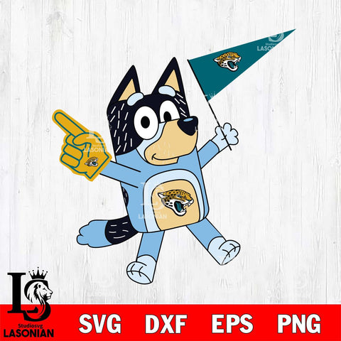 Jacksonville Jaguars Bandit Bluey Flag Svg Eps Dxf Png File,NFL Cut Svg Files,Digital File,Sublimation