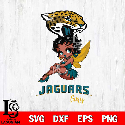 Jacksonville Jaguars Beauty Black Fairy Betty Boop Svg Eps Dxf Png File, Digital Download, Instant Download