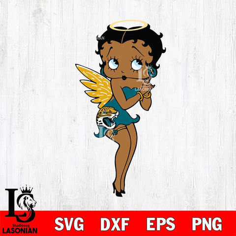 Jacksonville Jaguars Betty Boop Angel SVG Svg Eps Dxf Png File, Digital Download, Instant Download