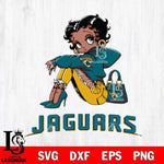 Jacksonville Jaguars Betty Boop Black Fan Girl Svg Eps Dxf Png File, Digital Download, Instant Download