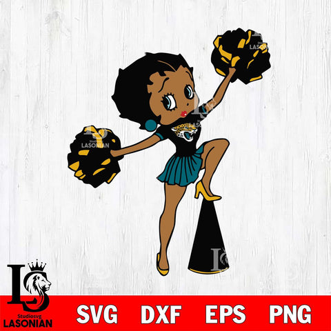 Jacksonville Jaguars Betty Boop Cheer Leader SVG Svg Eps Dxf Png File, Digital Download, Instant Download