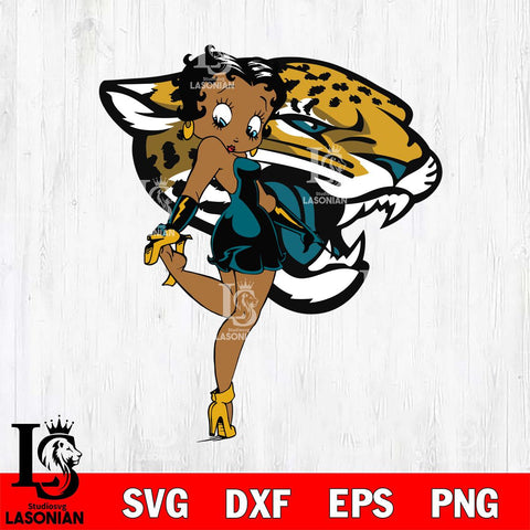 Jacksonville Jaguars Betty Boop Girl Fan SVG Svg Eps Dxf Png File, Digital Download, Instant Download