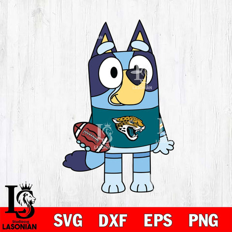 Jacksonville Jaguars Bluey 2 NFL Svg Eps Dxf Png File, Digital Download, Instant Download