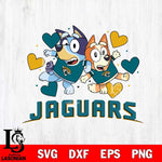 Jacksonville Jaguars Bluey & Bingo 10 Svg Eps Dxf Png File, NFL svg, Digital Download, Instant Download