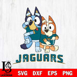 Jacksonville Jaguars Bluey & Bingo Svg Eps Dxf Png File, NFL svg, Digital Download, Instant Download