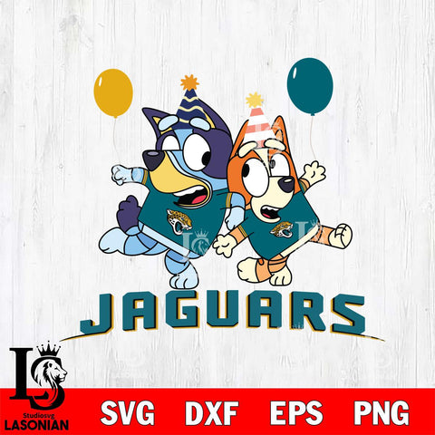 Jacksonville Jaguars Bluey & Bingo 2 Svg Eps Dxf Png File, NFL svg, Digital Download, Instant Download